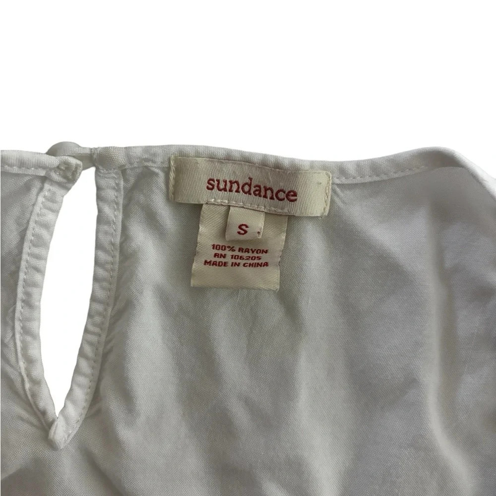 Sundance Catalog White Sheer Long Sleeve Boho Tunic Shirt Blouse Size Small - Picture 5 of 7